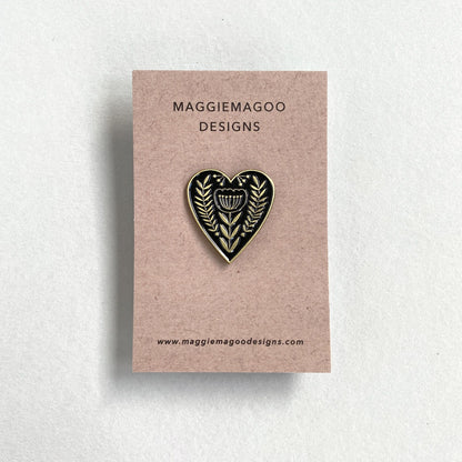 Heart Enamel Pin Badge