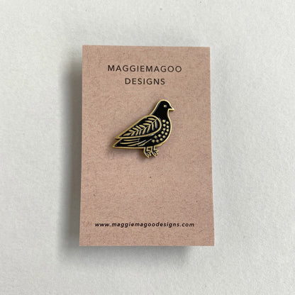 Pigeon Enamel Pin Badge