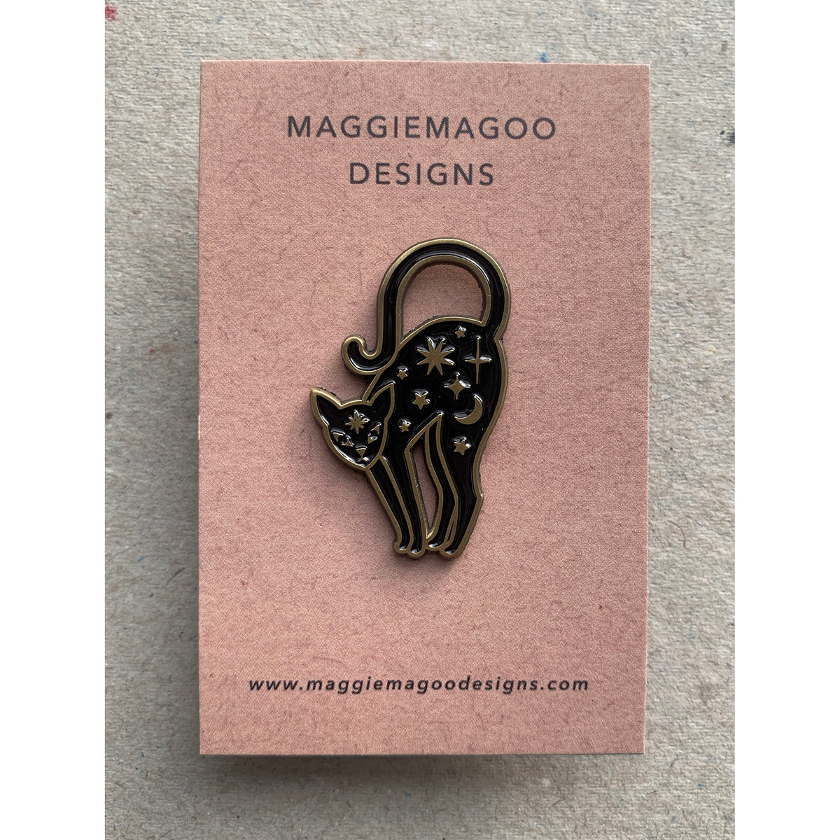 Spooky Cat Enamel Pin Badge