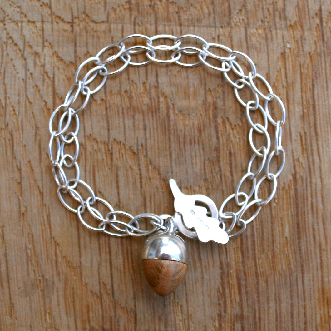 Acorn Double Chain Bracelet