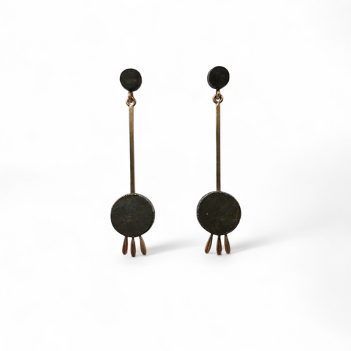 Tin and Seed Earrings