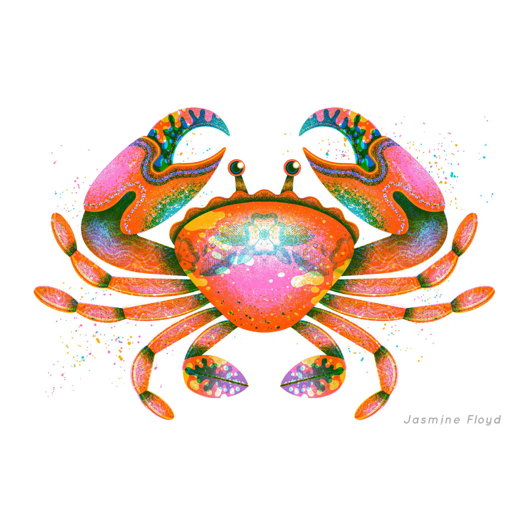 Pink Crab Print
