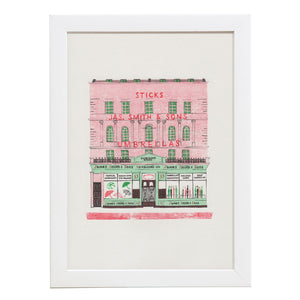 James Smith Umbrella Shop Print