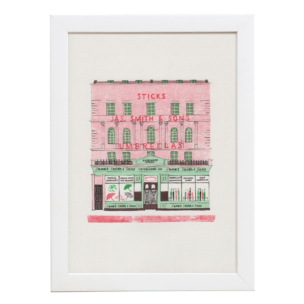 James Smith Umbrella Shop Print