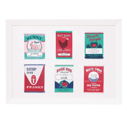 Vintage Spice Tins Print