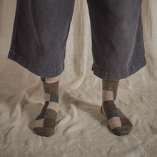 Load image into Gallery viewer, Fine Merino Socks Earth Patchwork