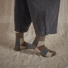 Load image into Gallery viewer, Fine Merino Socks Earth Patchwork