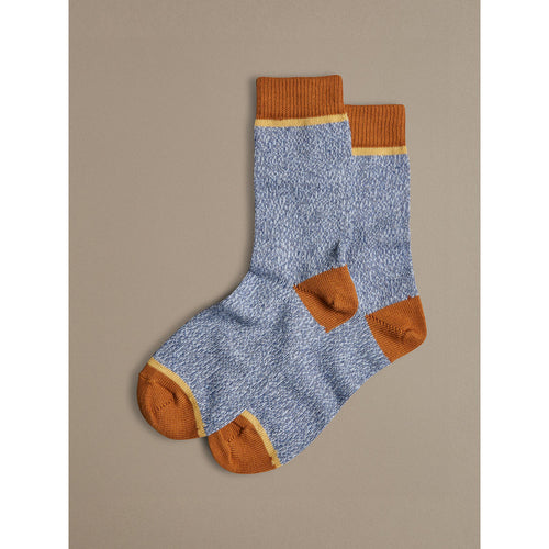 Organic Cotton Socks Plain Blue Marl