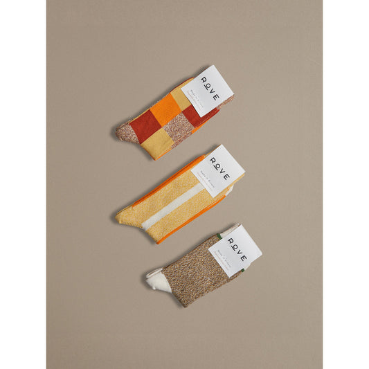 Organic Cotton Socks Plain Brown Marl