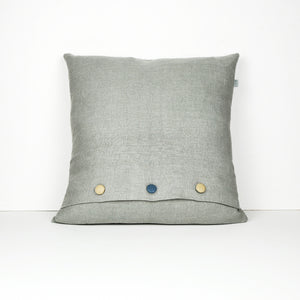 Graphic Patchwork Cushion in Grey and Multi-Colour