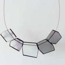 Load image into Gallery viewer, Shard Necklace in Aqua + Grey