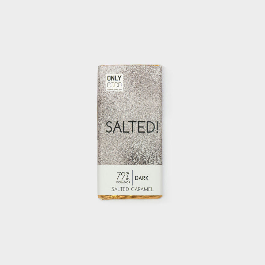 Salted Caramel Dark Chocolate Bar - 72% Ecuadorian