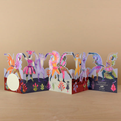 Carnival Dancers Concertina Greeting Card