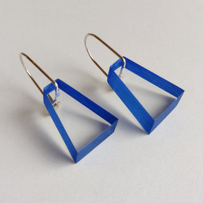 Block Acrylic Earrings in Blue