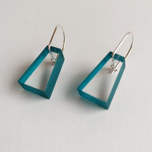 Block Acrylic Earrings in Jade