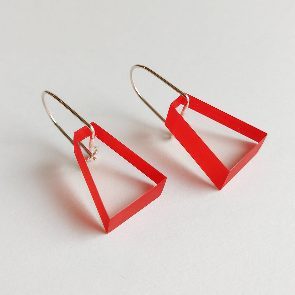 Block Acrylic Earrings in Orange