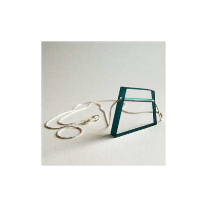 Block Acrylic Necklace in Jade
