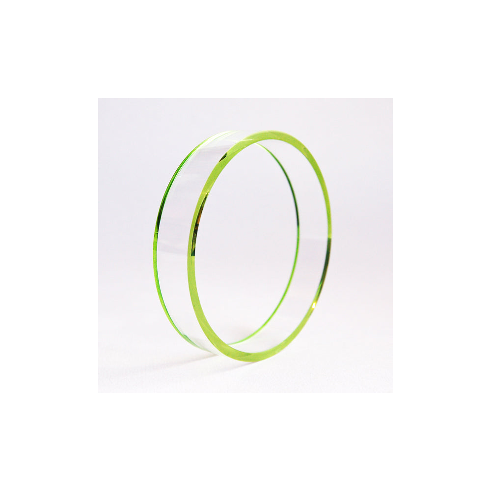 Edge Acrylic Bangle in Bright Green