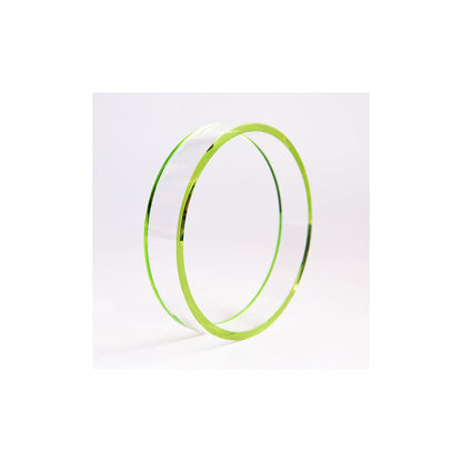 Edge Acrylic Bangle in Bright Green