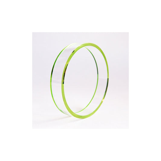 Edge Acrylic Bangle in Bright Green