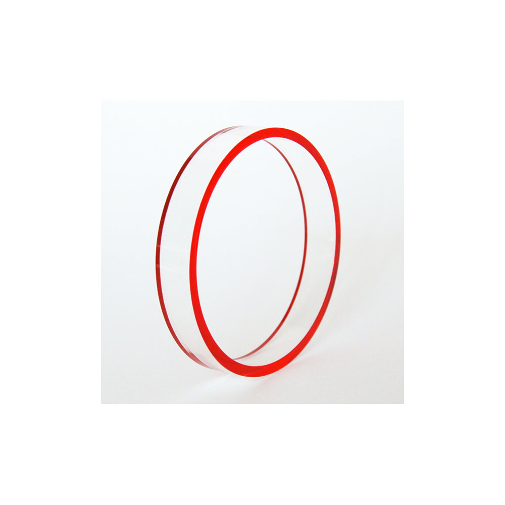 Edge Acrylic Bangle in Orange
