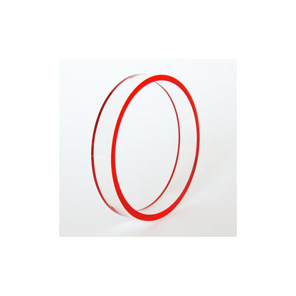 Edge Acrylic Bangle in Orange
