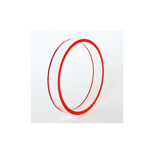 Edge Acrylic Bangle in Orange