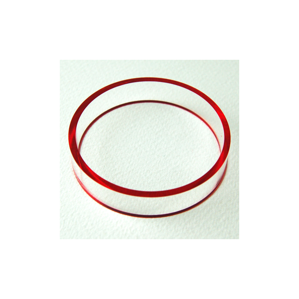 Edge Acrylic Bangle in Red