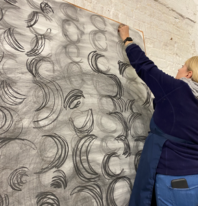 Large Scale Gestural Drawing with Charcoal