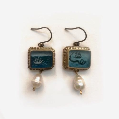 Sea Monster Earrings