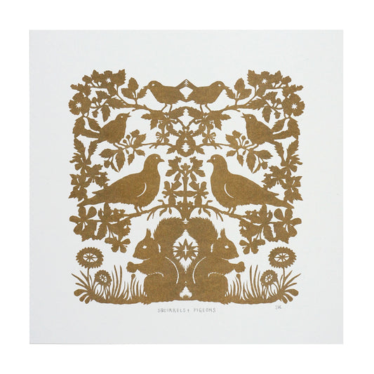 Squirrels + Pigeons Print