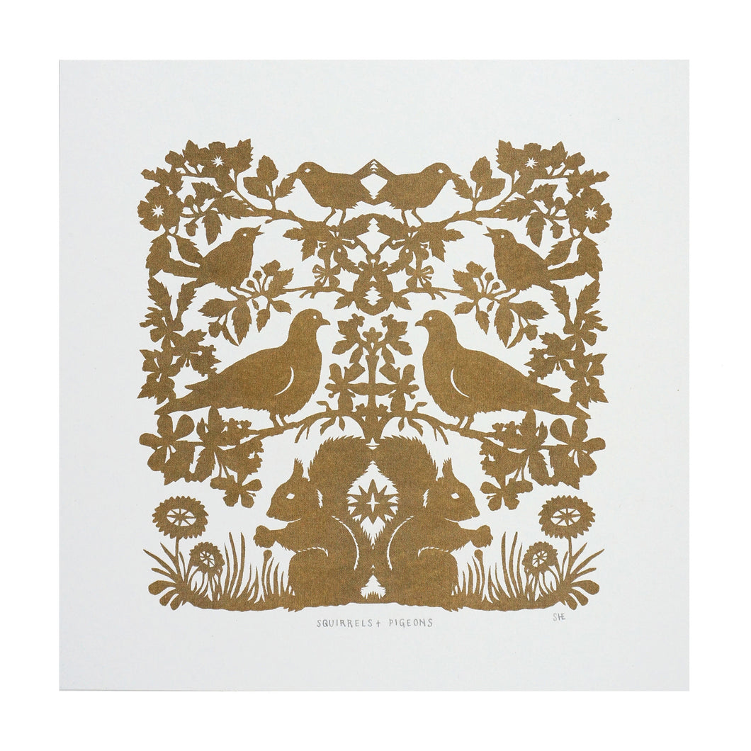 Squirrels + Pigeons Print