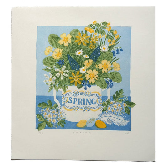 Spring Linocut Print