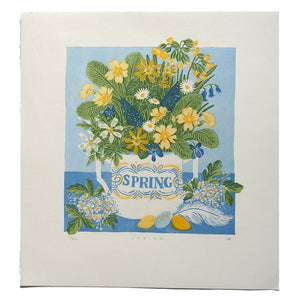 Spring Linocut Print