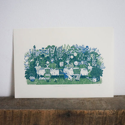Summer Feast Linocut Print
