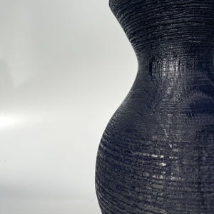 Textured and Ebonised Oak Vase