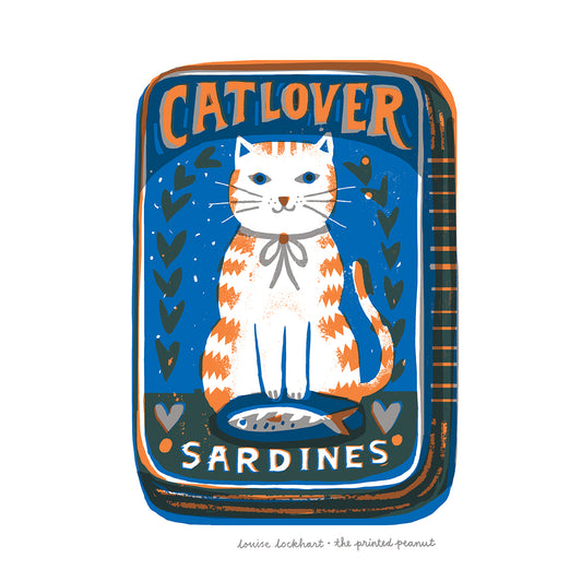 Cat Lover Sardines Print