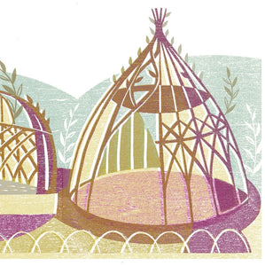 Willow Work - Digital Woodcut Print