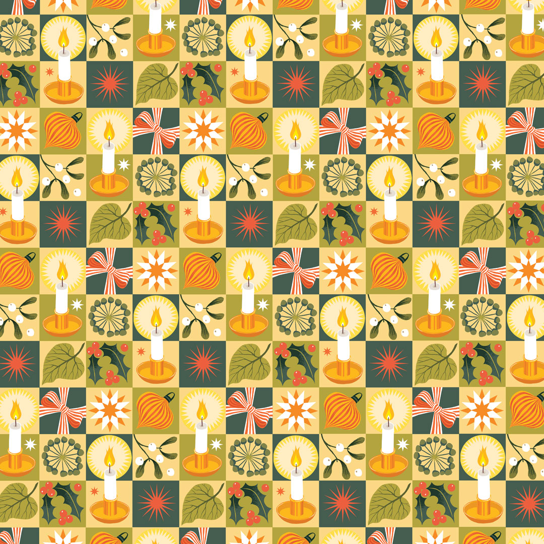 Christmas Chequerboard Gift Wrap