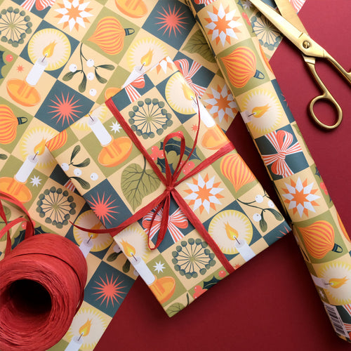 Christmas Chequerboard Gift Wrap