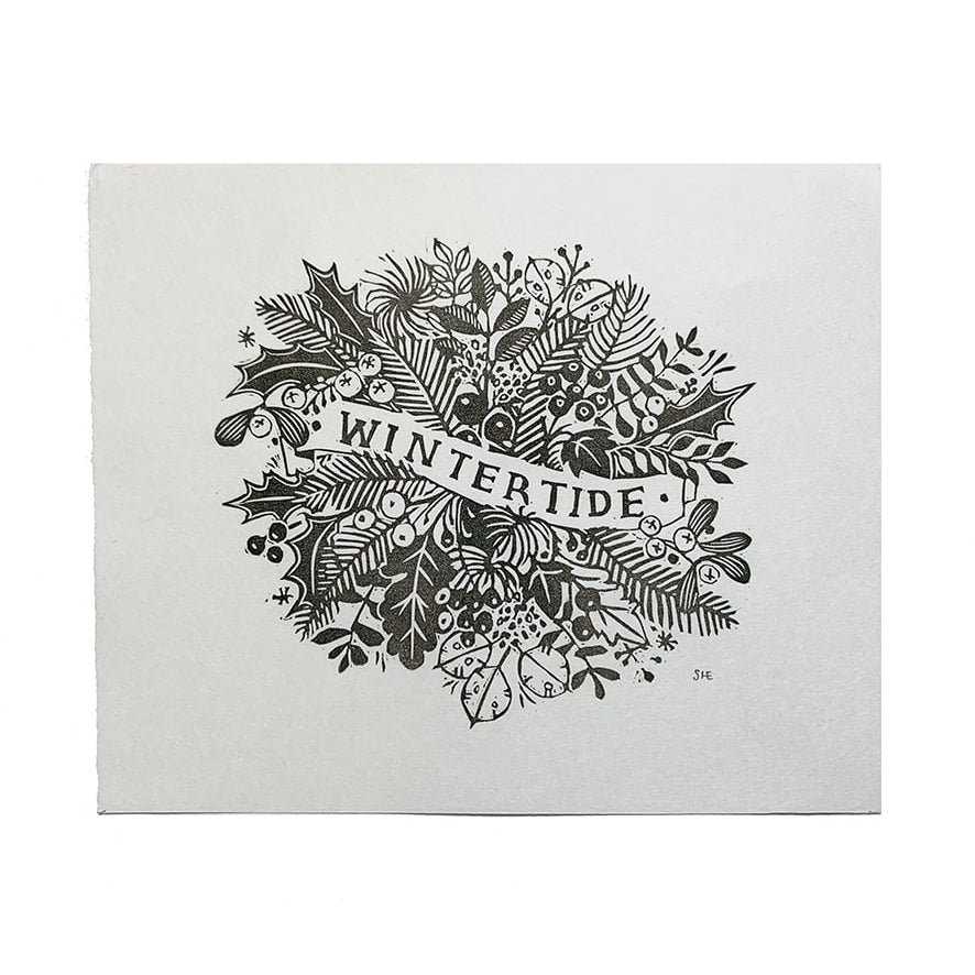 Wintertide Linocut Print