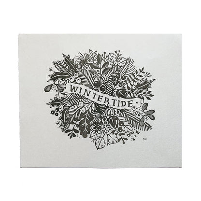Wintertide Linocut Print