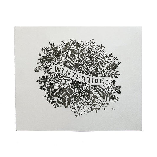 Wintertide Linocut Print
