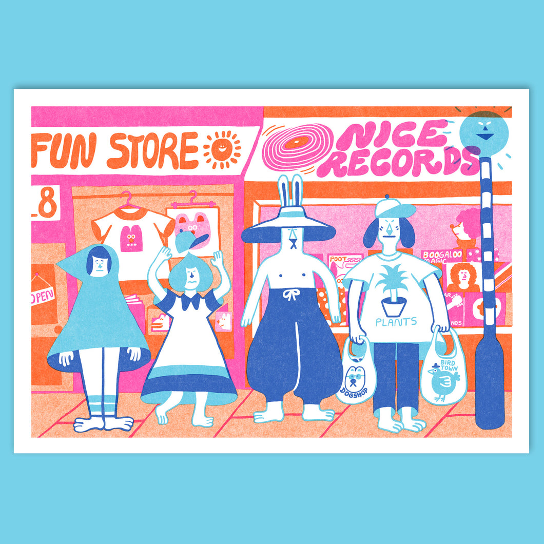 Happy Shoppers Print
