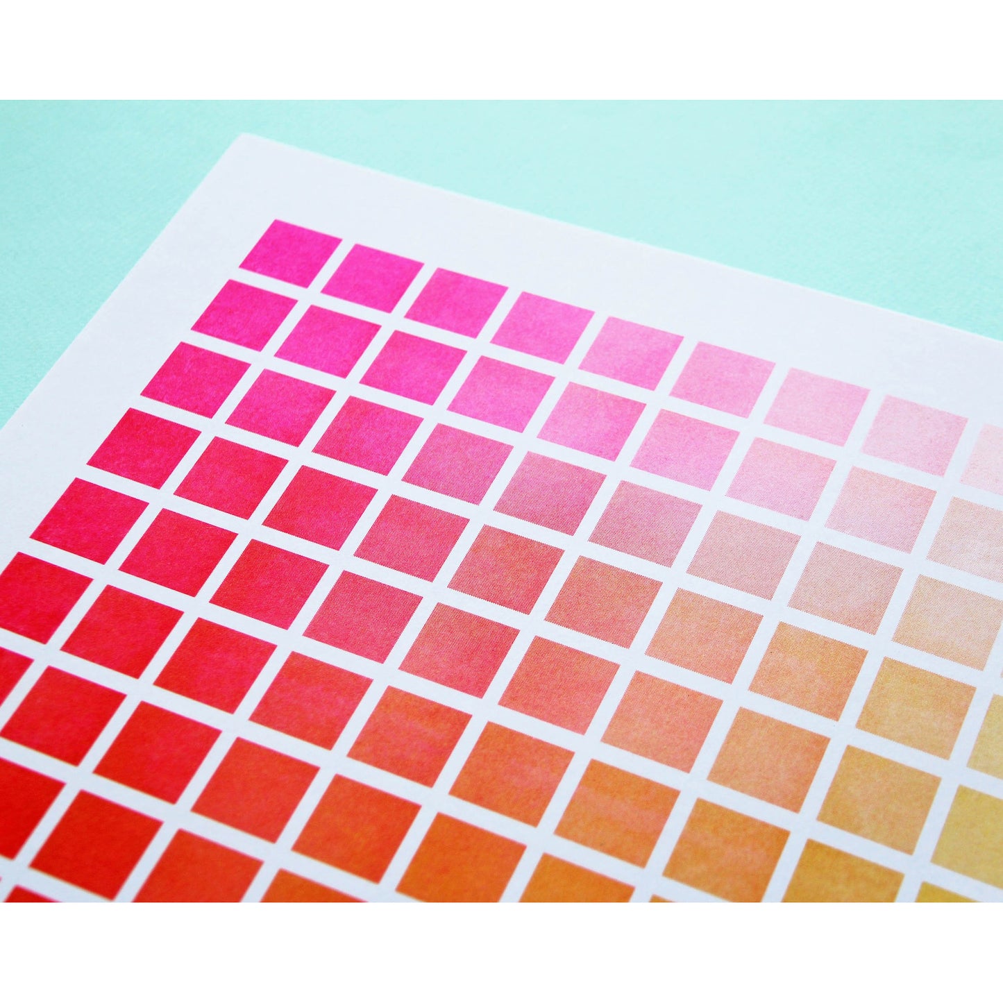Colour Chart: Fluorescent Pink & Yellow Print