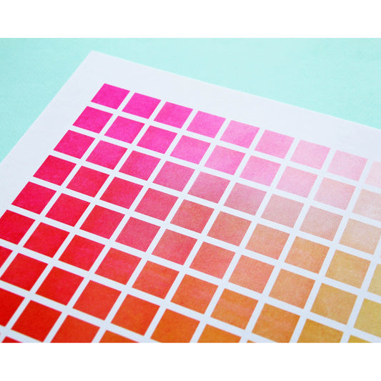 Colour Chart: Fluorescent Pink & Yellow Print