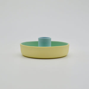 Candle Holder Yellow/Green/Blue