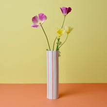 Load image into Gallery viewer, Striped Stem Vase Pink