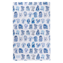 Load image into Gallery viewer, Blue Dogs, 100% Organic Tea Towel