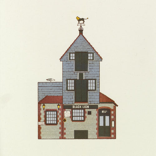 Black Lion Risograph Print